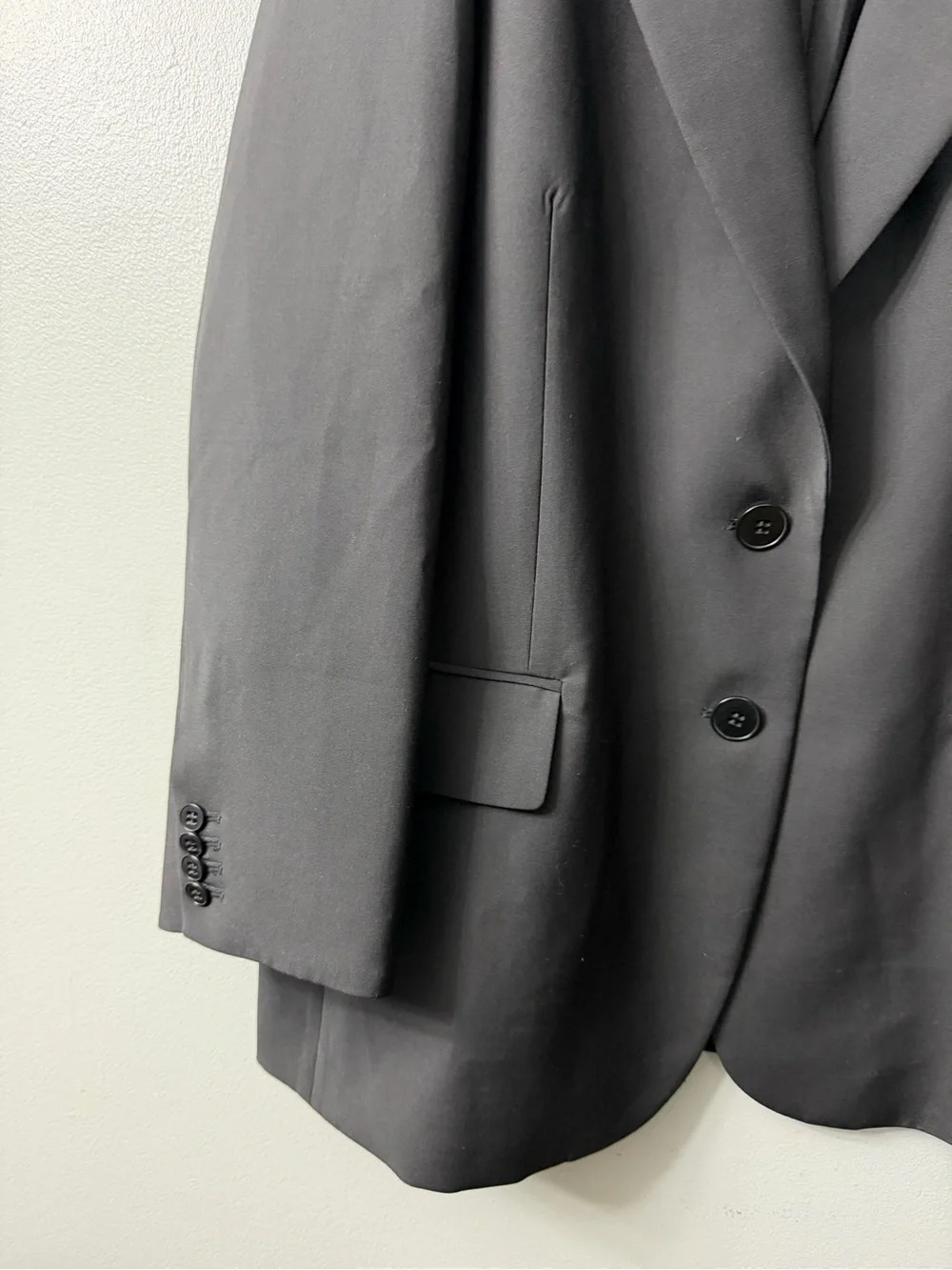 Tibi Menswear Double Breasted Button Front Blazer Dress in Black Large